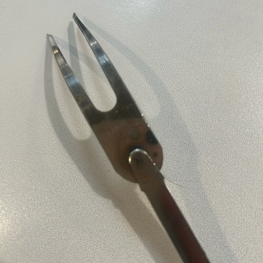 Vintage EKCO USA Chromium Plated Meat Fork